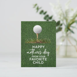 Golf Ball auf grünem Happy Mother Day to Golf Mama Postkarte