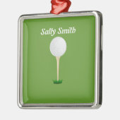Golf Ball auf T Green Ornament (Links)