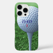 Golf Ball auf T-Shirt Vater Name Nummer Grün Golfe Case-Mate iPhone Hülle (Rückseite)