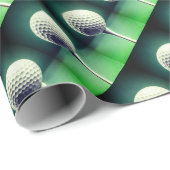 Golf Ball auf T-Shirt Wrapping Paper Geschenkpapier (Rolleneckpunkt)