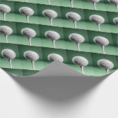 Golf Ball auf T-Shirt Wrapping Paper Geschenkpapier (Ecke)