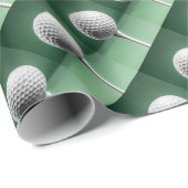 Golf Ball auf T-Shirt Wrapping Paper Geschenkpapier (Rolleneckpunkt)