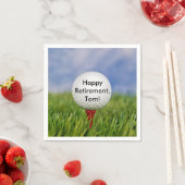 Golf Ball auf Tee für den Ruhestand Serviette (Beispiel)