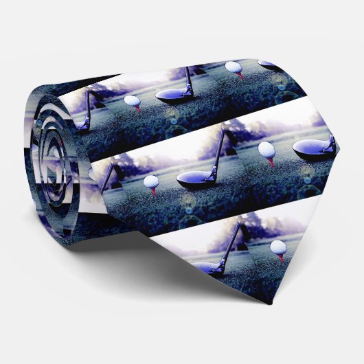 Golf Ball & Bat Krawatte (Gerollt)