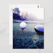 Golf Ball & Bat Postkarte (Vorne/Hinten)