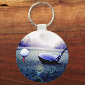 Golf Ball & Bat Schlüsselanhänger (Vorderseite)