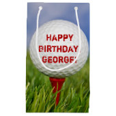 Golf Ball Birthday Kleine Geschenktüte (Vorderseite)