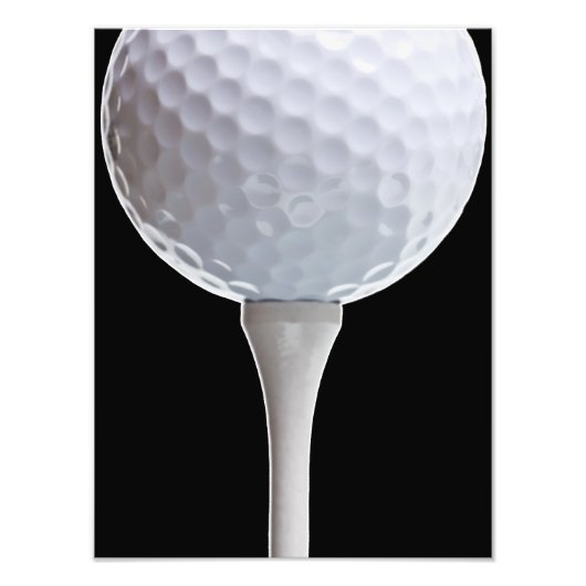 Golf Ball Black Background Golfsport Template Fotodruck (Vorne)