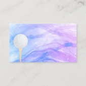 Golf Ball Blau und lila Aquarellgestaltung Visitenkarte (Rückseite)