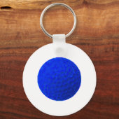 Golf Ball Blue The MUSEUM Zazzle Geschenke Schlüsselanhänger (Vorderseite)