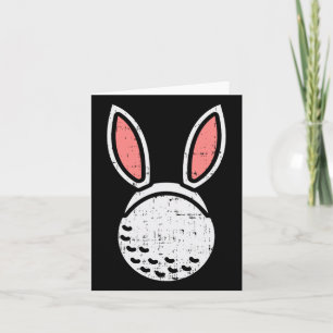 Golf Ball Bunny Ears Funny Golfplatz Osterfest Gol Karte