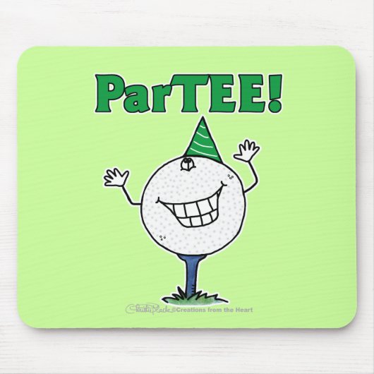 Golf Ball Charakter ParTEE! Mousepad (Vorne)