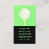 Golf Ball Custom doppelseitig grün und schwarz Visitenkarte (Rückseite)