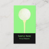 Golf Ball Custom doppelseitig grün und schwarz Visitenkarte (Vorderseite)