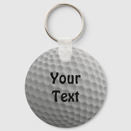 Golf Ball Customize Personalize Change Font Color Schlüsselanhänger (Vorderseite)