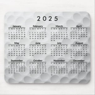 Golf Ball Design 2025 Kalender Mousepad