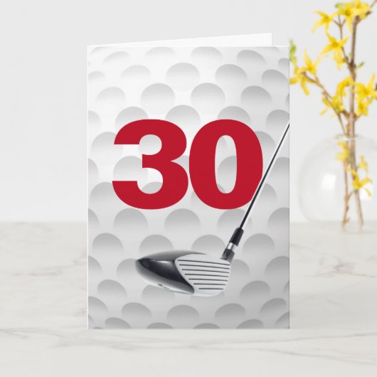 Golf Ball Design 30. Geburtstag Karte (Gelbe Blume)
