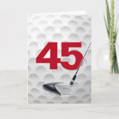 Golf Ball Design 45. Geburtstag Karte (Vorderseite)