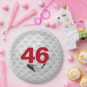 Golf Ball Design 46. Geburtstag Pappteller (Party)