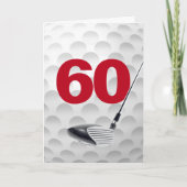 Golf Ball Design 60. Geburtstag Karte (Vorderseite)
