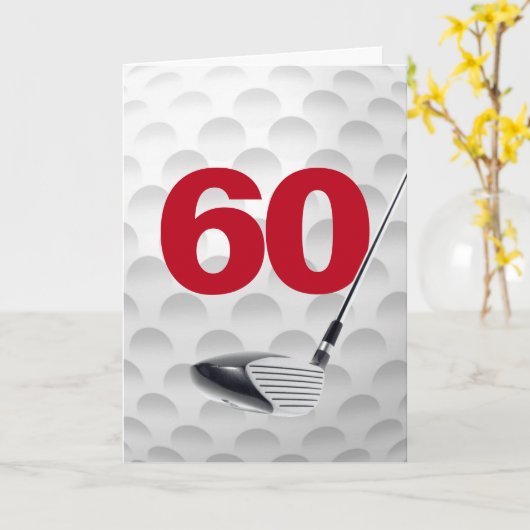 Golf Ball Design 60. Geburtstag Karte (Gelbe Blume)