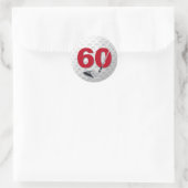 Golf Ball Design 60. Geburtstag Runder Aufkleber (Tasche)