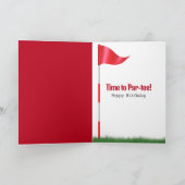 Golf Ball Design 65. Geburtstag Karte (Innenseite)