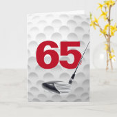 Golf Ball Design 65. Geburtstag Karte (Gelbe Blume)