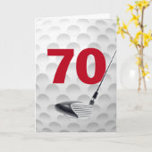 Golf Ball Design 70. Geburtstag Karte (Gelbe Blume)