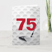 Golf Ball Design 75. Geburtstag Karte (Vorderseite)