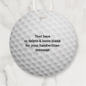 Golf Ball Design Fevor Card Geschenkanhänger (Rückseite)