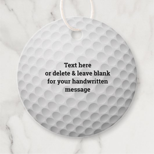 Golf Ball Design Fevor Card Geschenkanhänger (Vorderseite)