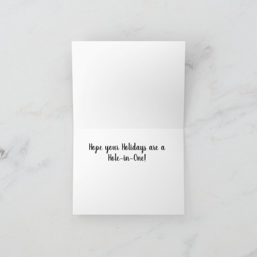 Golf Ball Design Folded Greeting Card Karte (Innenseite)