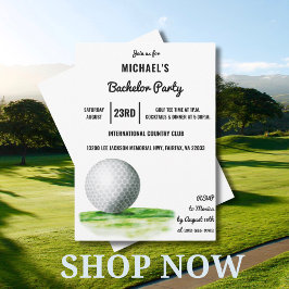 Golf Ball Design | Golf Bachelor Party Einladung