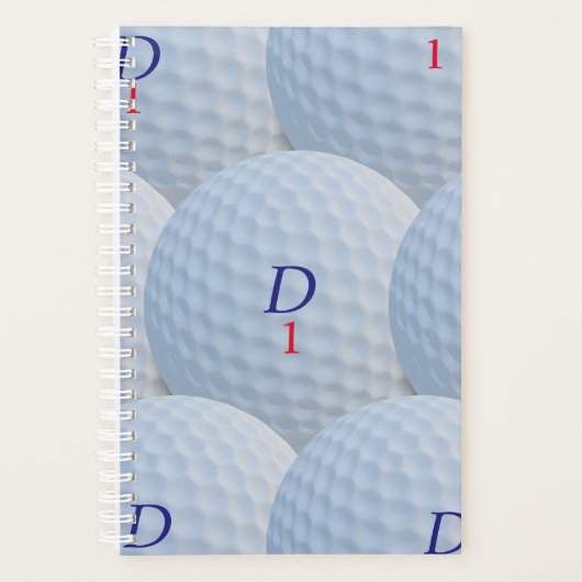 Golf Ball Design Golfer's Weekly Planer (Vorderseite)
