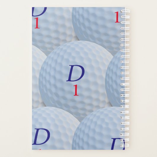 Golf Ball Design Golfer's Weekly Planer (Rückseite)