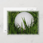Golf Ball Design Postkarte (Vorne/Hinten)