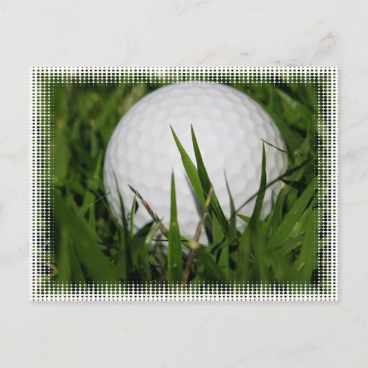 Golf Ball Design Postkarte (Vorderseite)
