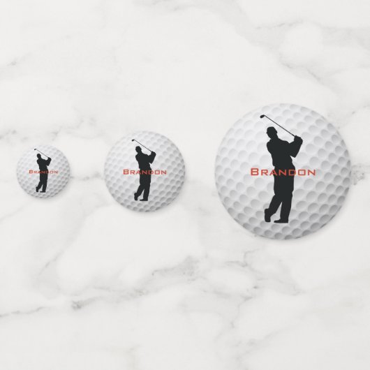 Golf Ball Design Table Confetti Konfetti (Rückseiten)