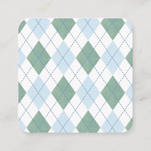 Golf Ball Diamond Print Diaper Raffle Baby Shower Begleitkarte (Rückseite)