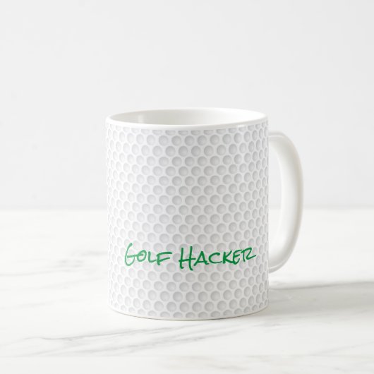 Golf Ball Dimples Hacker Vater Golfing Funny Kaffeetasse (VorderseiteRechts)