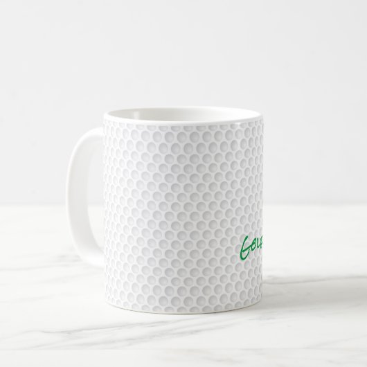 Golf Ball Dimples Hacker Vater Golfing Funny Kaffeetasse (Vorderseite Links)