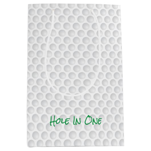 Golf Ball Dimples in einem der tollen Golfplätze Mittlere Geschenktüte (Vorderseite)