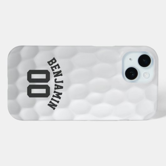 Golf Ball Dimples mit Individuelle Name Nummer Case-Mate iPhone Hülle (Rückseite (Horizontal))