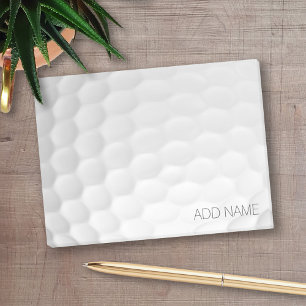 Golf Ball Dimples mit Individuelle Name Post-it Klebezettel