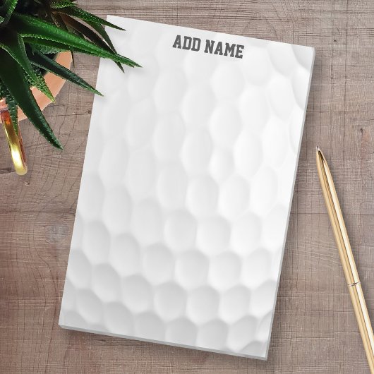 Golf Ball Dimples mit Individuelle Name Post-it Klebezettel