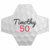 Golf Ball Dimples mit Name und Nummer (Flach)