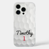 Golf Ball Dimples mit schwarzem Namen Case-Mate iPhone Hülle (Rückseite)