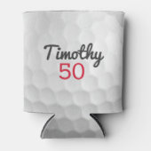 Golf Ball Dimples mit schwarzem Namen Dosenkühler (Vorderseite)