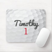 Golf Ball Dimples mit schwarzem Namen Mousepad (Mit Mouse)
